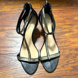 Vince Camuto Strappy Metallic Heels